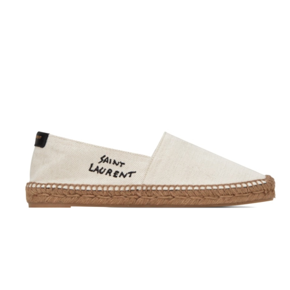 SAINT LAURENT EMBROIDERED ESPADRILLES IN CANVAS
NATURAL BEIGE